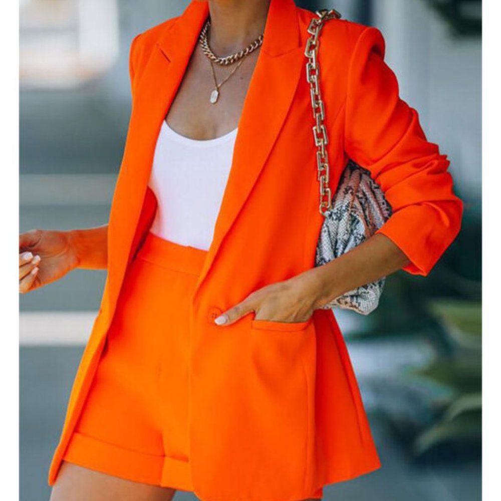 Blazer Shorts Suit Set